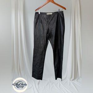 Excelled womens Black Leather Pants Size 14 Excelled